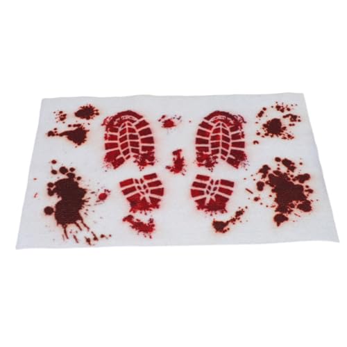 COLLBATH Halloween Türmatte Gesundheitsbereich Teppich rutschfest für Badezimmer und Eingangsbereich Weicher Langlebiger Halloween Teppich mit Retro-Motiv Dekorative Gruselige Bodenmatte von COLLBATH