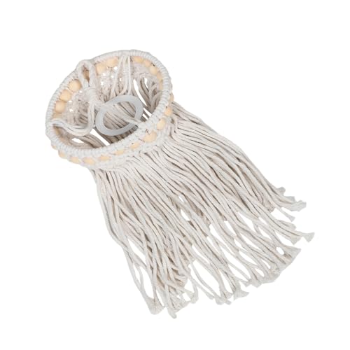 COLLBATH Handgefertigter Boho Makramee Lampenschirm mit Quasten Handgewebte Deckenlampe für Wohnzimmer und Schlafzimmer Einfacher Aufbau Design Warmes von COLLBATH