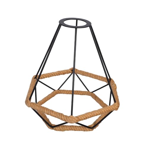 COLLBATH Handgefertigter Nordischer Lampenschirm aus Metall mit Handgewebtem Seil Universeller Dekorativer für Flur Schlafzimmer und Esszimmer Schwarz Langlebig und Formbeständig COLLBATH Handgefertigter Nordischer Lampenschirm aus Metall mit Handgewebtem Seil Universeller Dekorativer für Flur Schlafzimmer und Esszimmer Schwarz Langlebig und Formbeständig von COLLBATH