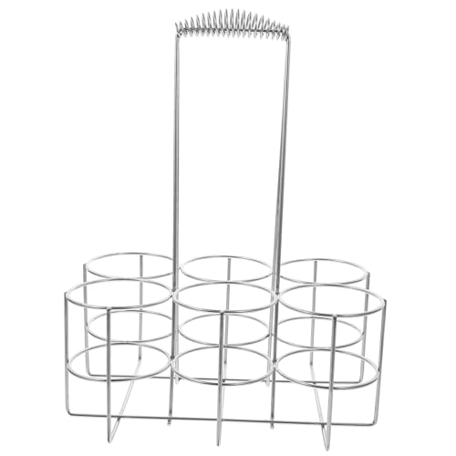 COLLBATH Handlicher Bierflaschenhalter aus Metall Robuster Flaschenträger für Bier Weinflaschen Langlebiger Getränkekorb für Bar Zuhause und Outdoor Großer Bierkorb von COLLBATH