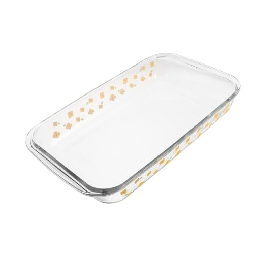 COLLBATH Hitzebeständiger Glas-bräter Rechteckige Ofenform Multifunktionale Backform für Braten Brot Fisch Mikrowellen Ofenfest Großes Fassungsvermögen für Familienessen und von COLLBATH