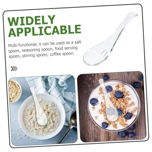COLLBATH Hitzebeständiger Glaslöffel für Zuhause Transparenter Servierlöffel mit Ergonomischem Griff Kleiner Löffel für Suppen Joghurt und Heiße Schokolade für Desserts und Schnelle COLLBATH Hitzebeständiger Glaslöffel für Zuhause Transparenter Servierlöffel mit Ergonomischem Griff Kleiner Löffel für Suppen Joghurt und Heiße Schokolade für Desserts und Schnelle von COLLBATH