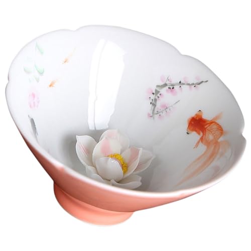 COLLBATH Keramik Kung Fu Teetasse mit Buntem Muster Kompakt und Tragbar Hochwertiges Teegeschirr für Büro und Zuhause für Teezeremonien und Tägliches Teetrinken von COLLBATH