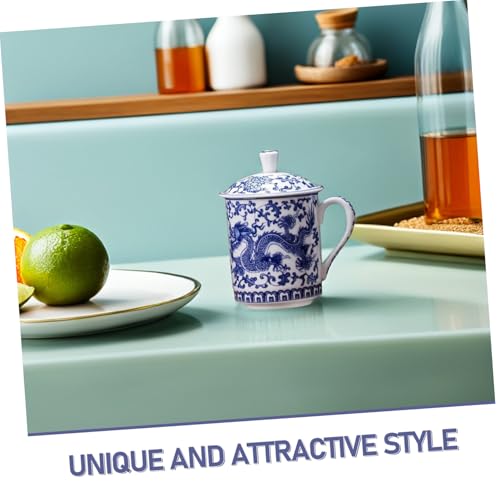COLLBATH Keramik Teetasse mit Deckel Großer Celadon Becher für Kaffee Milch Saft Vielseitig Einsetzbar für Zuhause Büro Stilvolles Design Bpa frei Leicht zu Reinigen COLLBATH Keramik Teetasse mit Deckel Großer Celadon Becher für Kaffee Milch Saft Vielseitig Einsetzbar für Zuhause Büro Stilvolles Design Bpa frei Leicht zu Reinigen von COLLBATH