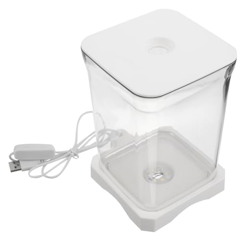 COLLBATH Kleiner Desktop Fischbehälter mit Fütterungsöffnung für Garnelen Quallen und Goldfische Design für Büro und Zuhause von COLLBATH