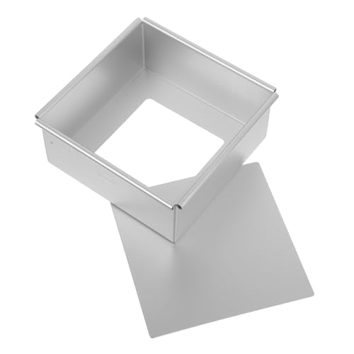 COLLBATH Kleiner Quadratischer Kuchenform Aluminiumlegierung mit Abnehmbarem Boden für Cheesecake Brownies Desserts Vielseitig Backform für Küche und Party von COLLBATH