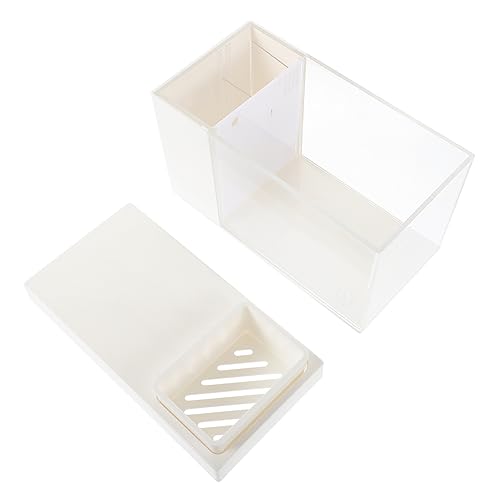 COLLBATH Kleines Desktop Aquarium aus Selbstzirkulierendes Fischbecken für Betta und Guppy Zucht Kreative Tischdekoration für Büro und Zuhause Weißes Design Wasserwechsel von COLLBATH