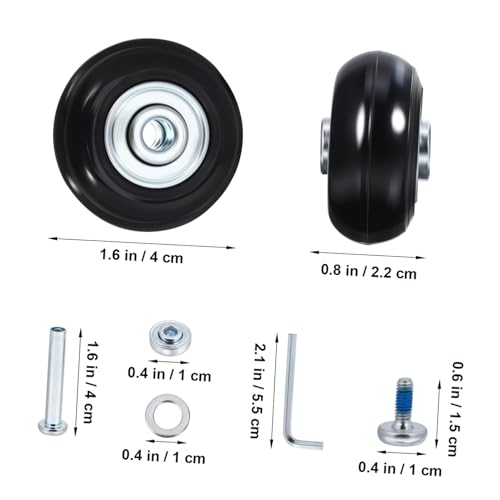 COLLBATH Kofferrollen Ersatzräder Kunststoff Gepäck Ersatzteile mit Achsen Schrauben Unterlegscheiben und Werkzeugen Geräuscharm Robust Einfache Montage für Reisekoffer COLLBATH Kofferrollen Ersatzräder Kunststoff Gepäck Ersatzteile mit Achsen Schrauben Unterlegscheiben und Werkzeugen Geräuscharm Robust Einfache Montage für Reisekoffer von COLLBATH