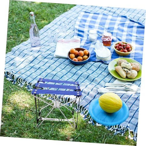 COLLBATH Kompakter Klappbarer Campinghocker Blau Tragbarer Faltbarer Angelhocker Leichter Outdoor Stuhl für Angeln Wandern Camping und Reisen Platzsparender Mobiler Sitz von COLLBATH