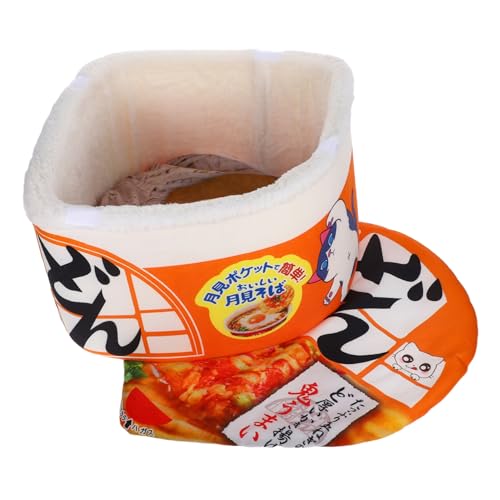 COLLBATH Kreatives Katzenbett Form von Instant Nudeln Waschbare Weiche Liegefläche für Katzen Fördert und Gemütlich und Pflegeleicht von COLLBATH