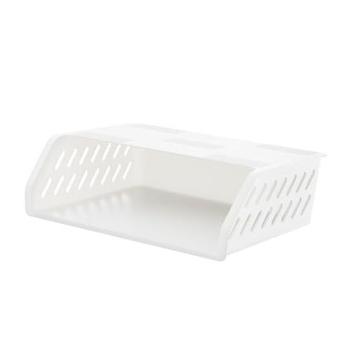 COLLBATH Kunststoff Aufbewahrungsbox Weiß Hängendes Lochmuster Regal Platzsparend Multifunktional Ohne Bohren Für Bad Küche Wohnzimmer Robust und Langlebig von COLLBATH