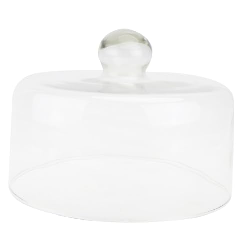 COLLBATH Lebensmittelechter runder Glasdeckel für Kuchen transparente Glashaube als essbarer Schutz für Kuchen und Snacks staub und insektensicher für Picknick und Grillfest von COLLBATH