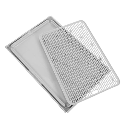 COLLBATH Litter Mat für Katzen Rutschfeste Doppelschichtige Katzenstreu Matte Modularer Design für Verschiedene Katzenklos Einfache Schmutzfangmatte Hellgrau von COLLBATH