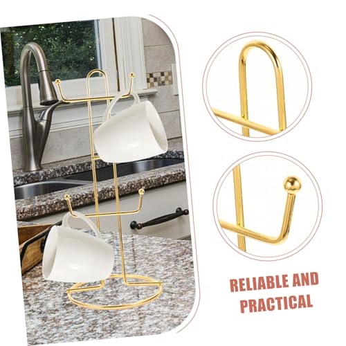 COLLBATH Metall Becherhalter Haken Tassenständer für Küchenarbeitsplatte Stabiler Mug Tree Becherträger aus Eisen Leicht zu Reinigen Organisierter Teetassenhalter für Küche und Haushalt von COLLBATH