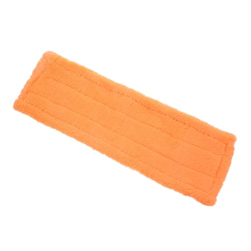 COLLBATH Mikrofaser Mop Ersatzkopf Korallfasern Orange Waschbarer Wischmopp Ersatz für Bodenwischer Einfache Befestigung für Haushalt Parkett Fliesen und Glatte Oberflächen von COLLBATH