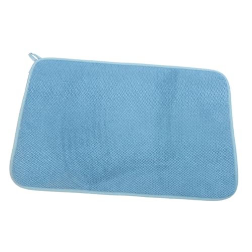 COLLBATH Mikrofaser Trockenmatte Rutschfest Saugfähige Abtropfmatte für Küchenarbeitsplatten Wasserabsorbierende Tischmatte in Blau Schützende Geschirrablage mit Schnelltrocknender von COLLBATH