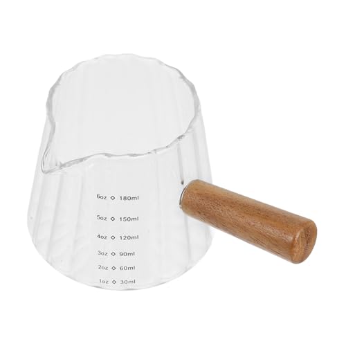 COLLBATH Milchbecher mit Holzgriff Hitzebeständig Ausgießer für Präzises Eingießen Vielseitiger Milchkännchen Ersatz für Kaffee Sirup Sahne für Haushalt Bar und Restaurant Zufällige Farbe COLLBATH Milchbecher mit Holzgriff Hitzebeständig Ausgießer für Präzises Eingießen Vielseitiger Milchkännchen Ersatz für Kaffee Sirup Sahne für Haushalt Bar und Restaurant Zufällige Farbe von COLLBATH