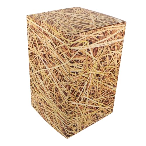 COLLBATH Miniatur Heuballen Deko Box Leicht zu Lagern Sicheres Material Für Western Cowboy Party Herbstliche Garten Deko Rustikal Für Outdoor Picknick Hochzeit von COLLBATH