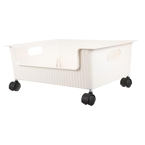 COLLBATH Mobiles Bücherregal aus Robustem Kunststoff mit Großer Kapazität Vielseitig für Bücher und Aufbewahrung unter Dem Schreibtisch für Schüler Büro und Schlafzimmer von COLLBATH