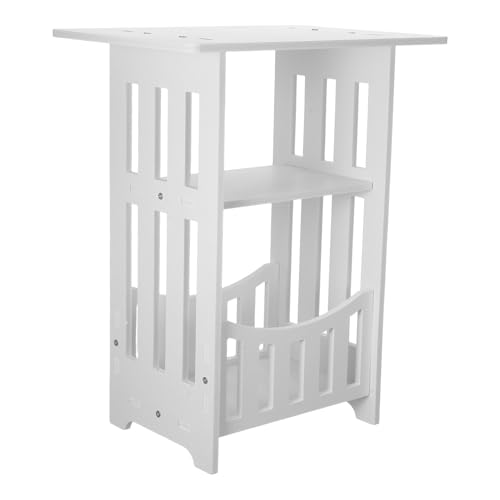 COLLBATH Moderner Beistelltisch Weiß Kleiner Nachttisch Mobile Ablage für Schlafzimmer Wohnzimmer Kompaktes Metallregal Multifunktionaler Side Table für Kleine Räume COLLBATH Moderner Beistelltisch Weiß Kleiner Nachttisch Mobile Ablage für Schlafzimmer Wohnzimmer Kompaktes Metallregal Multifunktionaler Side Table für Kleine Räume von COLLBATH