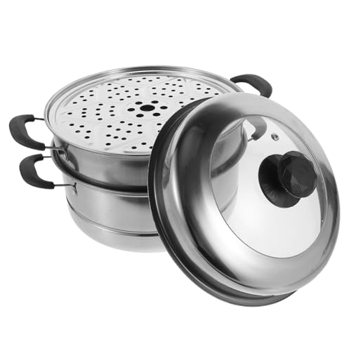 COLLBATH Multifunktionaler Edelstahl Dampfgarer mit Dreilagigem Topf und Glasdeckel Induktionsgeeignet Vielseitiger Haushaltsdämpfer für Suppen Gemüse Praktischer Dampftopf für Gas und COLLBATH Multifunktionaler Edelstahl Dampfgarer mit Dreilagigem Topf und Glasdeckel Induktionsgeeignet Vielseitiger Haushaltsdämpfer für Suppen Gemüse Praktischer Dampftopf für Gas und von COLLBATH
