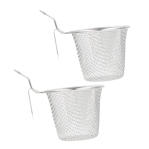 2 Stück Edelstahl Hot Pot Sieb Set Tiefes Küchensieb Mit Praktischem Griff Für Einfaches Kochen Und Frittieren Ideal Für Zuhause Und Restaurant von COLLBATH