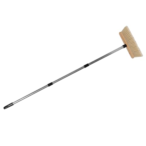 COLLBATH Outdoor Gartenbesen mit Robustem Borstenbesen aus Edelstahlgriff Robustes Kehrwerkzeug für Terrasse und Garage Ergonomisch Langlebig für Starke Verschmutzungen von COLLBATH