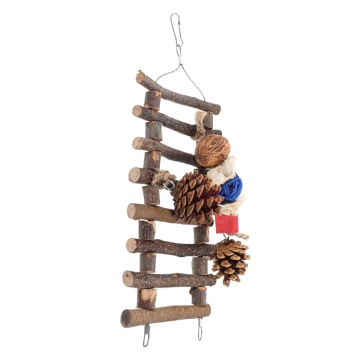 COLLBATH Papageienspielzeug Kletterleiter aus Natürlichem Holz Robustes Vogelkäfig Kauspielzeug mit Aufhängung Fördert Aktivität und Beschäftigung für Wellensittiche Sittiche COLLBATH Papageienspielzeug Kletterleiter aus Natürlichem Holz Robustes Vogelkäfig Kauspielzeug mit Aufhängung Fördert Aktivität und Beschäftigung für Wellensittiche Sittiche von COLLBATH