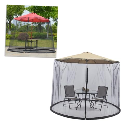 COLLBATH Patio Sonnenschirm mit Moskitonetz Faltbare Atmungsaktive Schutzhülle mit Uv-schutz Insektenschutznetz für Garten Terrasse Outdoor Einfach zu Montieren Schwarz COLLBATH Patio Sonnenschirm mit Moskitonetz Faltbare Atmungsaktive Schutzhülle mit Uv-schutz Insektenschutznetz für Garten Terrasse Outdoor Einfach zu Montieren Schwarz von COLLBATH