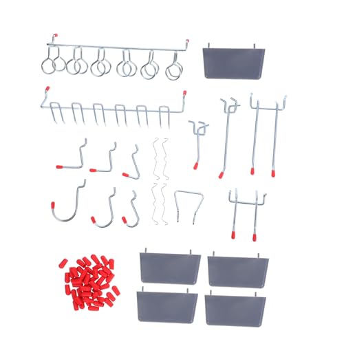 COLLBATH Pegboard Haken Metall Garage Wandhalterung Teiligem Aufbewahrungsbox Zubehör Langlebige Werkzeughalter für Werkstatt Keller Einfache Montage Vielseitige Nutzung von COLLBATH