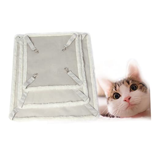 COLLBATH Pet Hängematte für Katzen Weiß Plüschbett mit Kletterverschluss Stabile Struktur bis Belastbar Komfortables Katzenhängematte Schlafplatz Haustierbedarf COLLBATH Pet Hängematte für Katzen Weiß Plüschbett mit Kletterverschluss Stabile Struktur bis Belastbar Komfortables Katzenhängematte Schlafplatz Haustierbedarf von COLLBATH