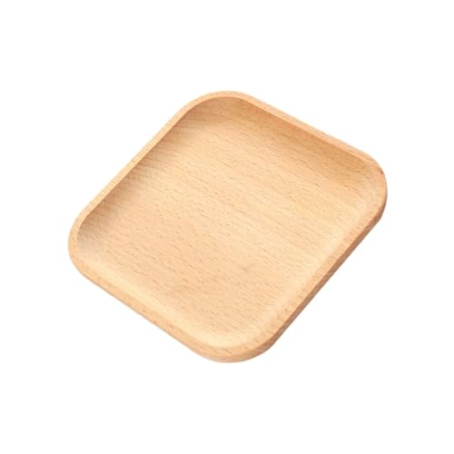 COLLBATH Quadratisches Dessert-holztablett aus Buchenholz Vielseitige Servierplatte für Obst Snacks und Kuchen Langlebig und Gesund für Küche und Buffet von COLLBATH