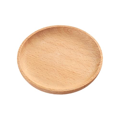 COLLBATH Runde Buchenholz Dessertplatte Vielseitige Servierplatte für Obst Snacks Kuchen Multifunktional als Fotorequisite und Geeignet von COLLBATH