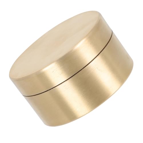 COLLBATH Runde Messing Aufbewahrungsbox mit Feiner Versiegelung Staubdicht Vielseitig für Schmuck Pillen Outdoor Reise Kompakt Langlebig aus Hochwertigem Kupfer von COLLBATH