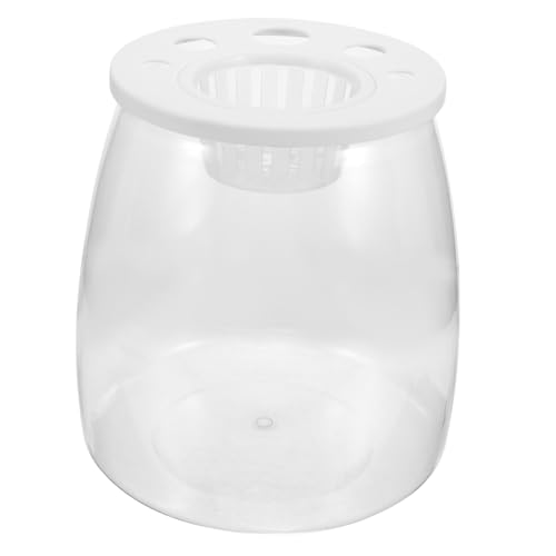 COLLBATH Runder Transparenter Fischbehälter Desktop Aquarium für Goldfische und Kleine Reptilien Bruchsicheres Kunststoffdesign zur Dekoration von Zuhause und Büro von COLLBATH