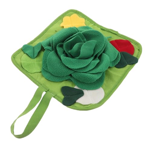 COLLBATH Schnüffelpad für Kleine Haustiere Vielseitige Futtersuche Matte Langsames Fressen Training Geeignet für Kaninchen Hamster Vögel Langlebiges Pflegeleichtes Futterspielzeug Grün von COLLBATH