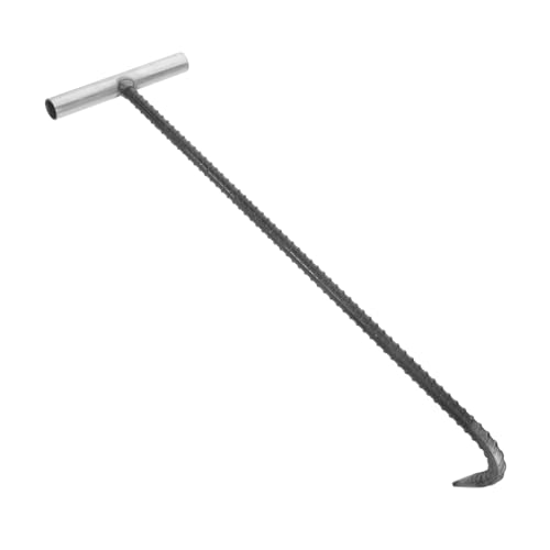 COLLBATH Schwerer Langlebiger Schachthaken aus Stahl mit Ergonomischem Griff Korrosionsbeständig für Mühelose Anhebung von Kanaldeckeln Abdeckungen und Ablaufgittern von COLLBATH