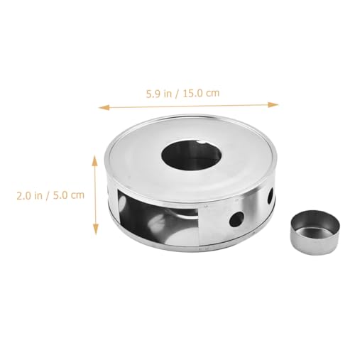 COLLBATH Teewärmer mit Hohlraumdesign Praktischer Teekannen Heizbasis für Wohnzimmer Büro Teestube Rostfrei Leicht zu Reinigen Vielseitig Einsetzbar zum Warmhalten von Tee und Speisen von COLLBATH