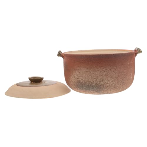 COLLBATH Terrakotta kochtopf mit Deckel und Griff Hitzebeständiger Tontopf für Herd und Ofen Natürliche Wärmespeicherung zum Schmoren Kochen und Servieren zu Hause von COLLBATH
