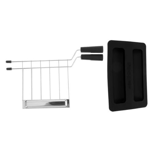 COLLBATH Toaster Abdeckung und Sandwichhalter Langlebiger Hitzebeständiger Brotschlittenhalter für Haushalts toaster Öffnend Schwarzer Staubschutz Praktisches Küchenzubehör von COLLBATH