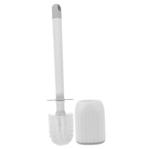 COLLBATH Toilettenbürste Wandmontage mit Langem Griff Kunststoff Wc reinigungsbürste mit Halter und Ergonomischem Griff Platzsparend für Bad Organisiert Weiß von COLLBATH