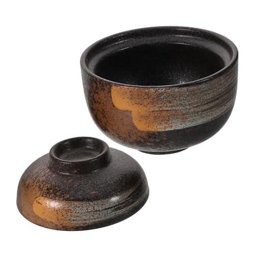 COLLBATH Traditionelle Japanische Miso-suppen-schüssel Mit Deckel Handgefertigte Keramik Für Miso-suppe Gedämpfte Eier Und Weitere Gerichte COLLBATH Traditionelle Japanische Miso-suppen-schüssel Mit Deckel Handgefertigte Keramik Für Miso-suppe Gedämpfte Eier Und Weitere Gerichte von COLLBATH