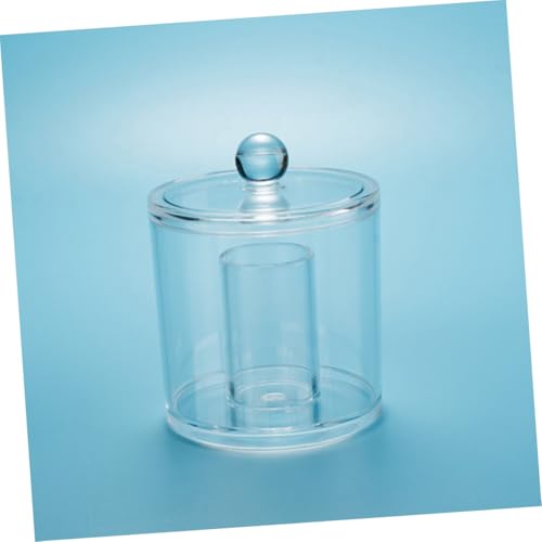 COLLBATH Transparente Makeup Organizer Dose mit Deckel Runde Aufbewahrungsbox für Wattepads und Wattestäbchen Bruchsicherer Kosmetikbehälter für Badezimmer und Schminktisch Geruchlos von COLLBATH
