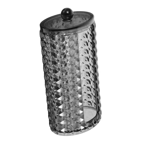 COLLBATH Transparenter Wattepadspender mit Deckel Staubdichter Baumwollwatte Wattestäbchenhalter Kompakter Organizer für Badezimmer und Reisen Robustes Pflegeleichtes Aufbewahrungsglas von COLLBATH