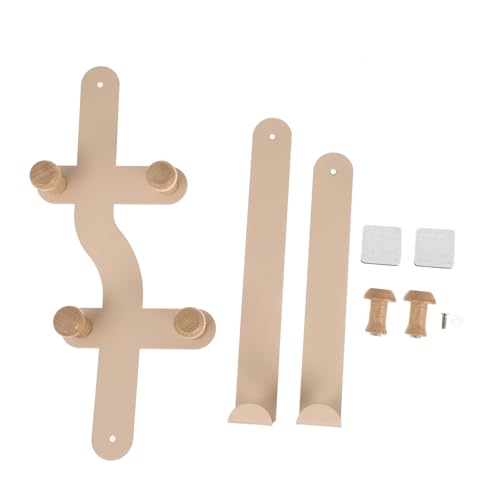 COLLBATH Türhänger mit Holz-haken Stabiler Türhaken Kleiderhaken Garderobe Organizer für Schlafzimmer und Bad Platzsparend Einfache Montage ohne Bohren Vielseitig für Jacken Handtücher von COLLBATH