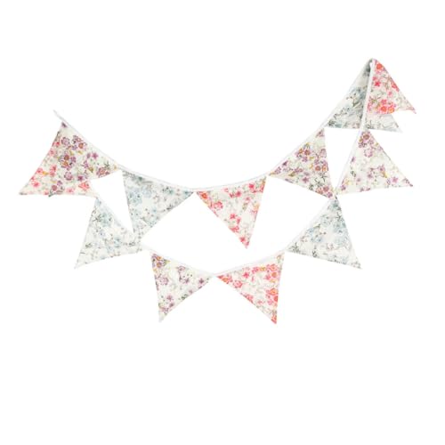 COLLBATH Vintage Dreieck-wimpelkette aus Baumwolle mit Floralem Muster Wiederverwendbares Party-banner für Geburtstagsdeko Outdoor-garten-deko für Fenster Türen und Feiern COLLBATH Vintage Dreieck-wimpelkette aus Baumwolle mit Floralem Muster Wiederverwendbares Party-banner für Geburtstagsdeko Outdoor-garten-deko für Fenster Türen und Feiern von COLLBATH