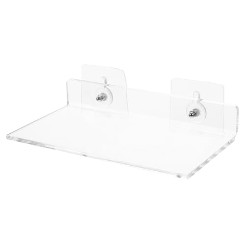 COLLBATH Wandregal ohne Bohren Transparenter Aufbewahrungs Organizer für Bad Küche Schlafzimmer Platzsparendes Kleines Regal aus Robustem Kunststoffmaterial von COLLBATH