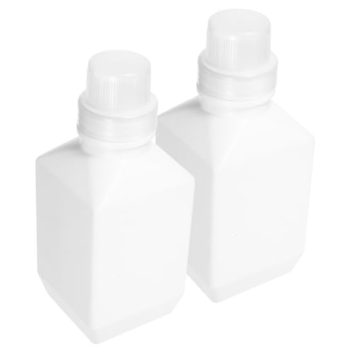 COLLBATH Waschmittel Seife 2st Shampooflaschen Spenderflasche Für Weichspüler Flaschen Einmachgläser Mit Deckel Seifenflaschen behälter Unterflasche Waschpulver Plastik Waschseife Weiß von COLLBATH