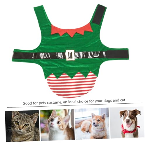 COLLBATH Weihnachtliches Elfenkostüm für Hunde Grün Niedliches Pet Cosplay Outfit Langlebiger für Spaziergänge Party und Festliche Anlässe COLLBATH Weihnachtliches Elfenkostüm für Hunde Grün Niedliches Pet Cosplay Outfit Langlebiger für Spaziergänge Party und Festliche Anlässe von COLLBATH