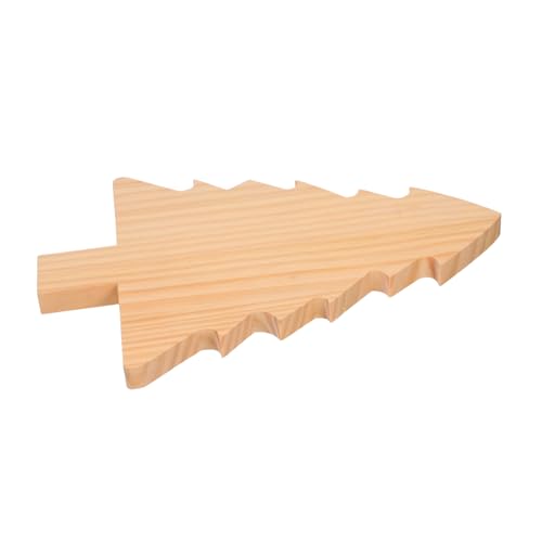 COLLBATH Weihnachtliches Holz Servierbrett Weihnachtsbaum Form Vielseitig als Salat- Käse Dessertplatte für Festessen und Partys Geeignet Natürliche Holzoptik von COLLBATH